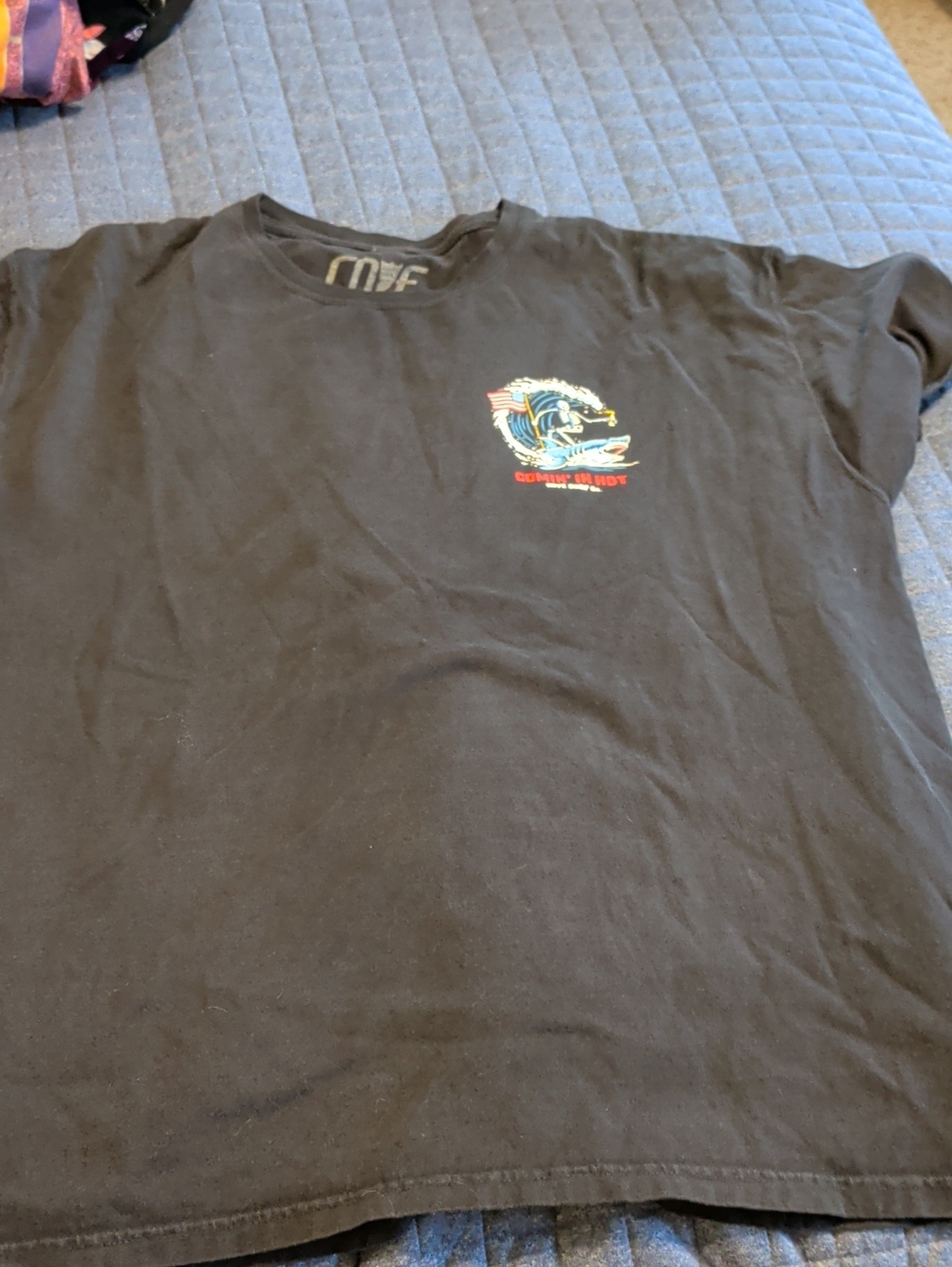 Cove Black Short-Sleeve Tee with Surf Graphic